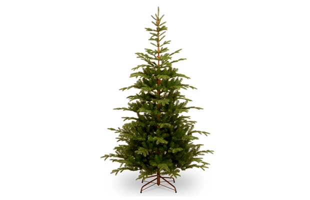 Green Artificial Spruce Christmas Tree with Lights (Amazon)
